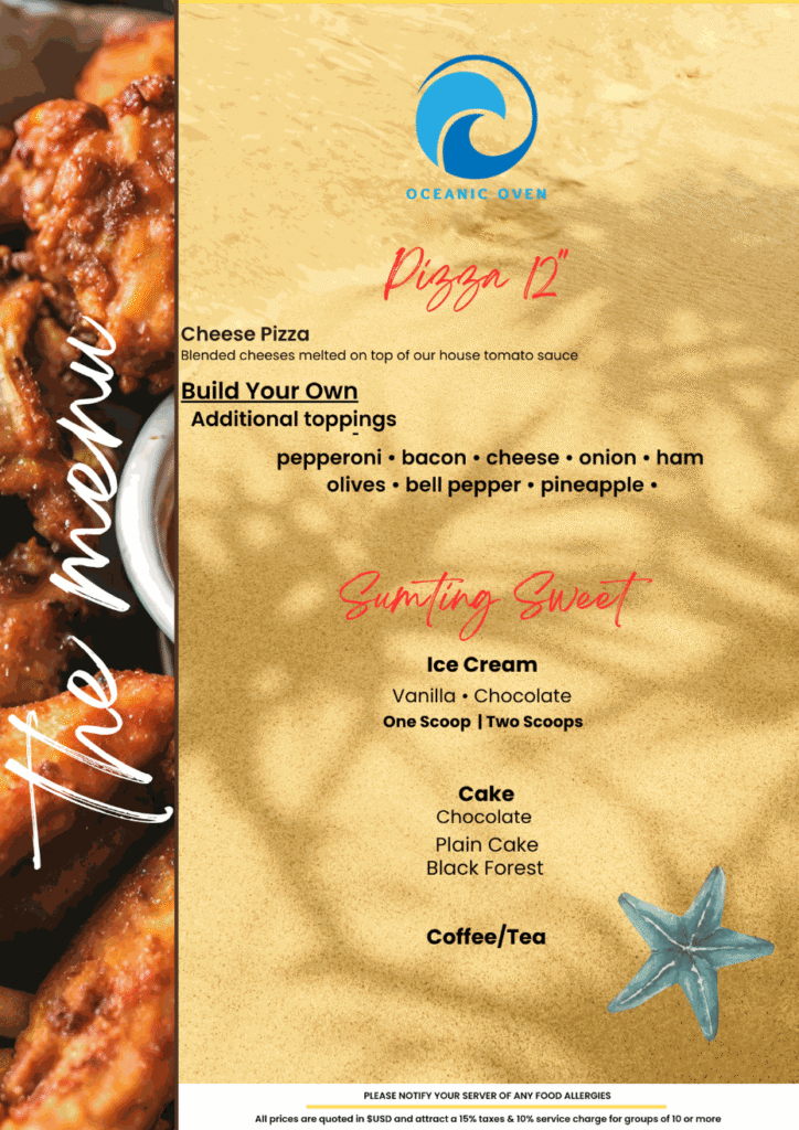 Poco Loco Pizza menu
